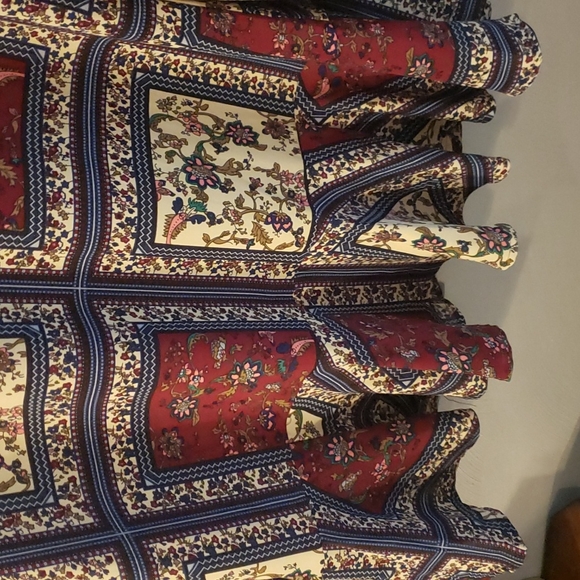 LULUS Crack a Smile Cream and Plum Multi Print Long Sleeve Shift Dress - NWT - Picture 7 of 15